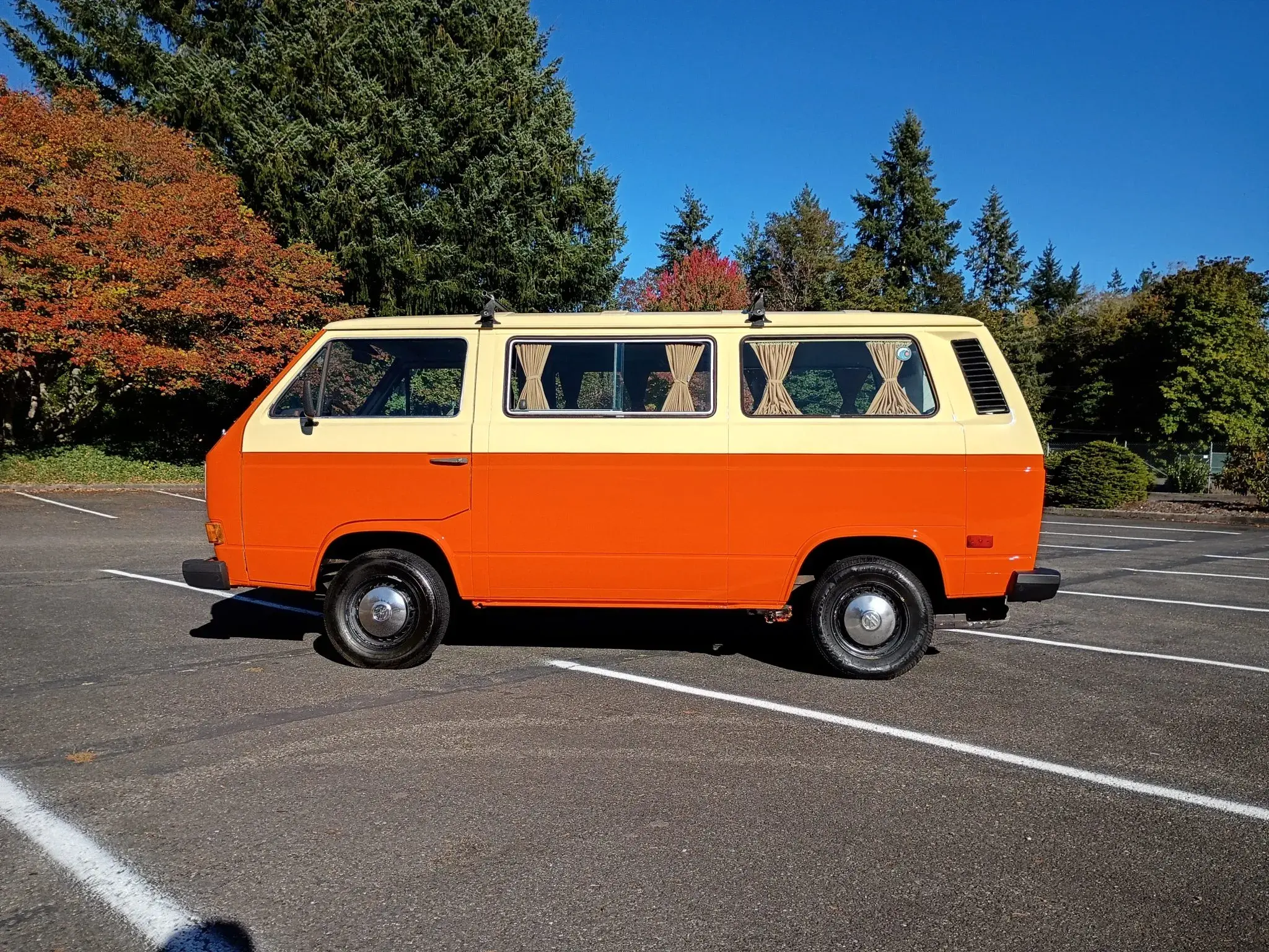 1982 Volkswagen Vanagon For Sale With Cheery Ivory & Orange Paint