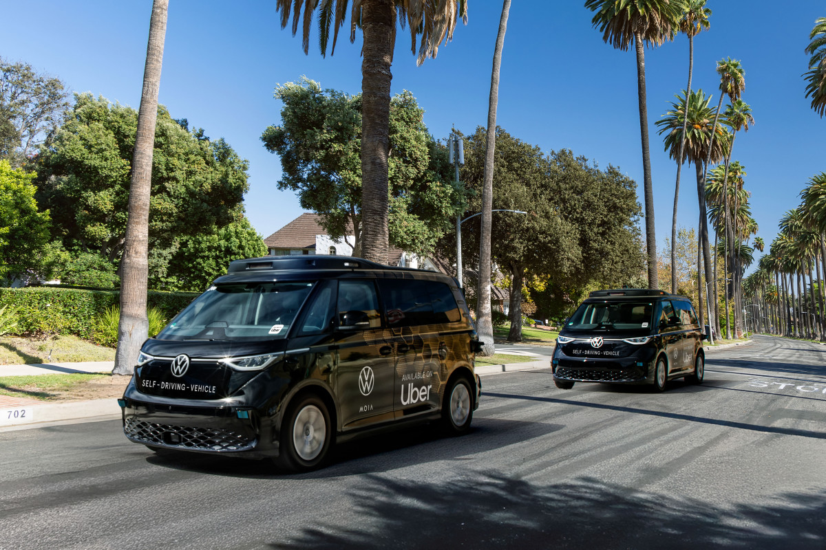 Uber to Roll Out Fleet of VW ID. Buzz Robotaxis to Take On Waymo