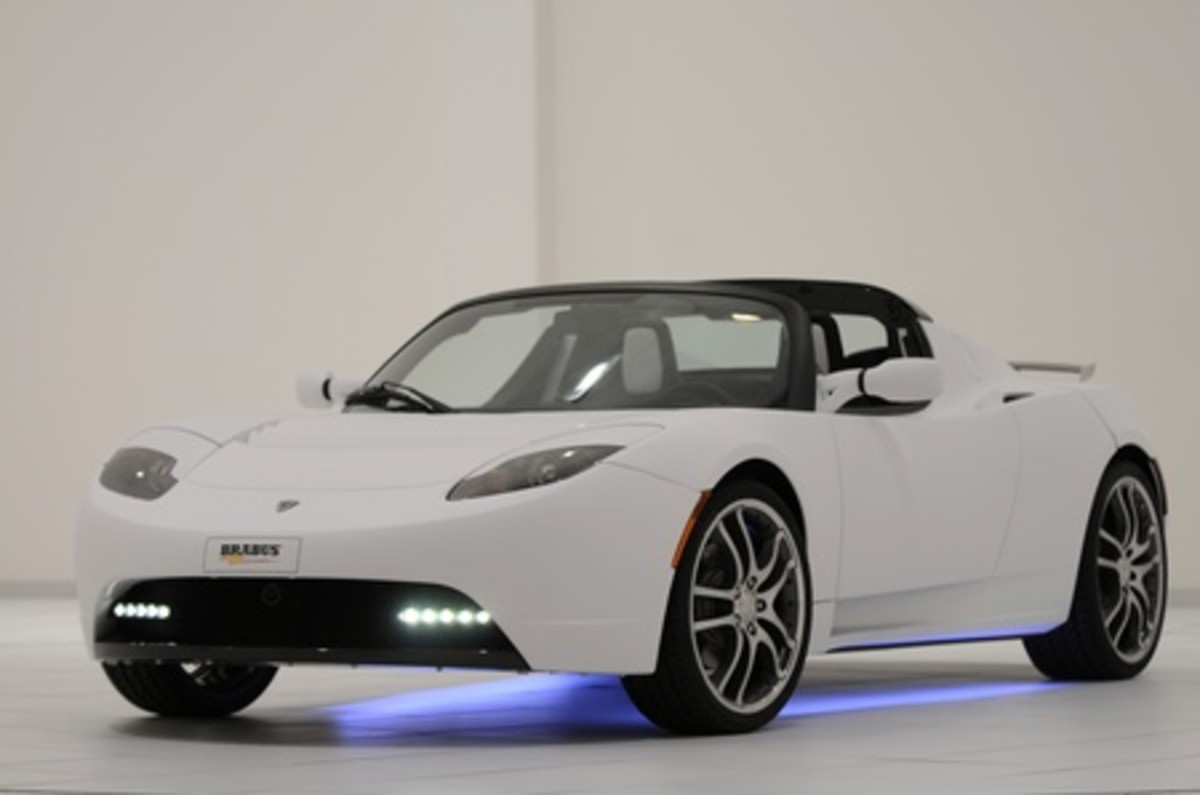 Brabus tunes the Tesla Roadster yes, you can get neon with that