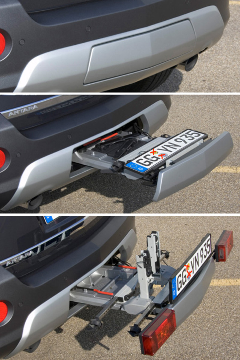 Have bike will travel the Opel Antara s hideaway bike rack Autoblog