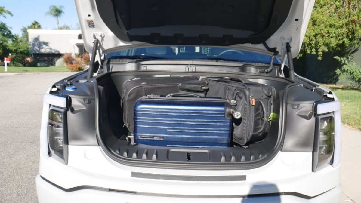 Ford Lightning Luggage Test How big is the frunk? Autoblog Car News