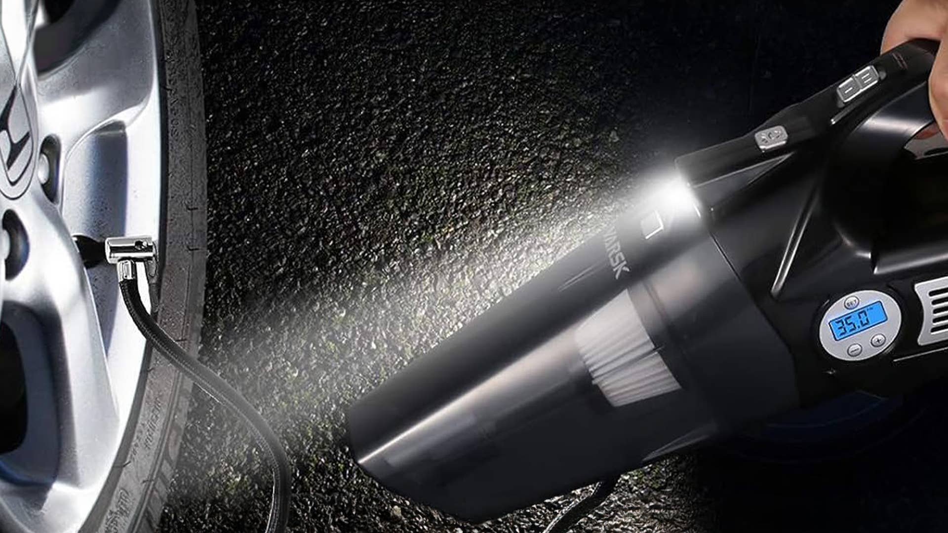 A versatile 4in1 car vacuum cleaner and tire inflator for just 36 at