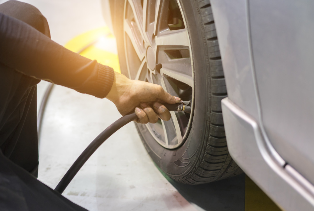 Pumping air into tires sales