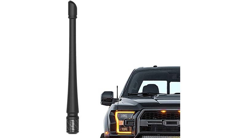 RYDONAIR 7" Stubby Antenna For Dodge Ram 1500 2012-2024 – Car Wash Proof, Black Rubber, AM/FM