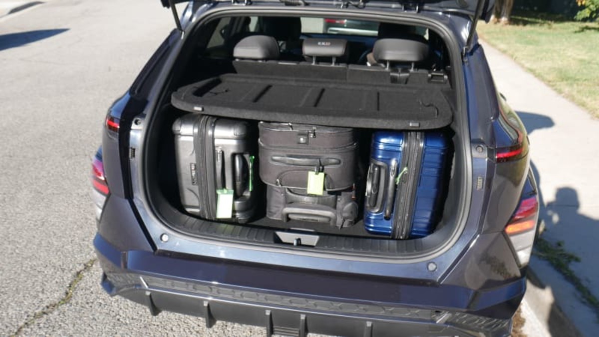 Hyundai Kona Luggage Test How much cargo space? Autoblog