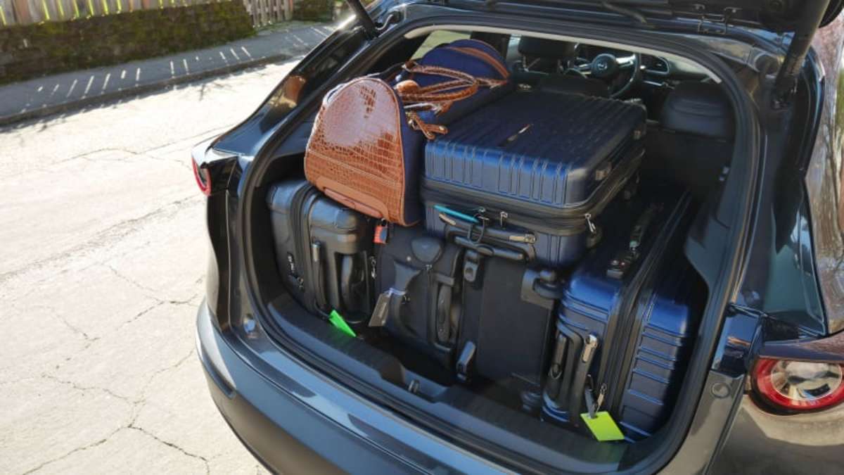 Mazda 3 Sedan and Hatchback Luggage Test Trunk comparison Autoblog