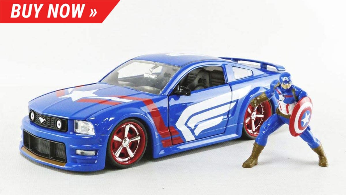 5 diecast toy cars unnecessarily based on Marvel superheroes