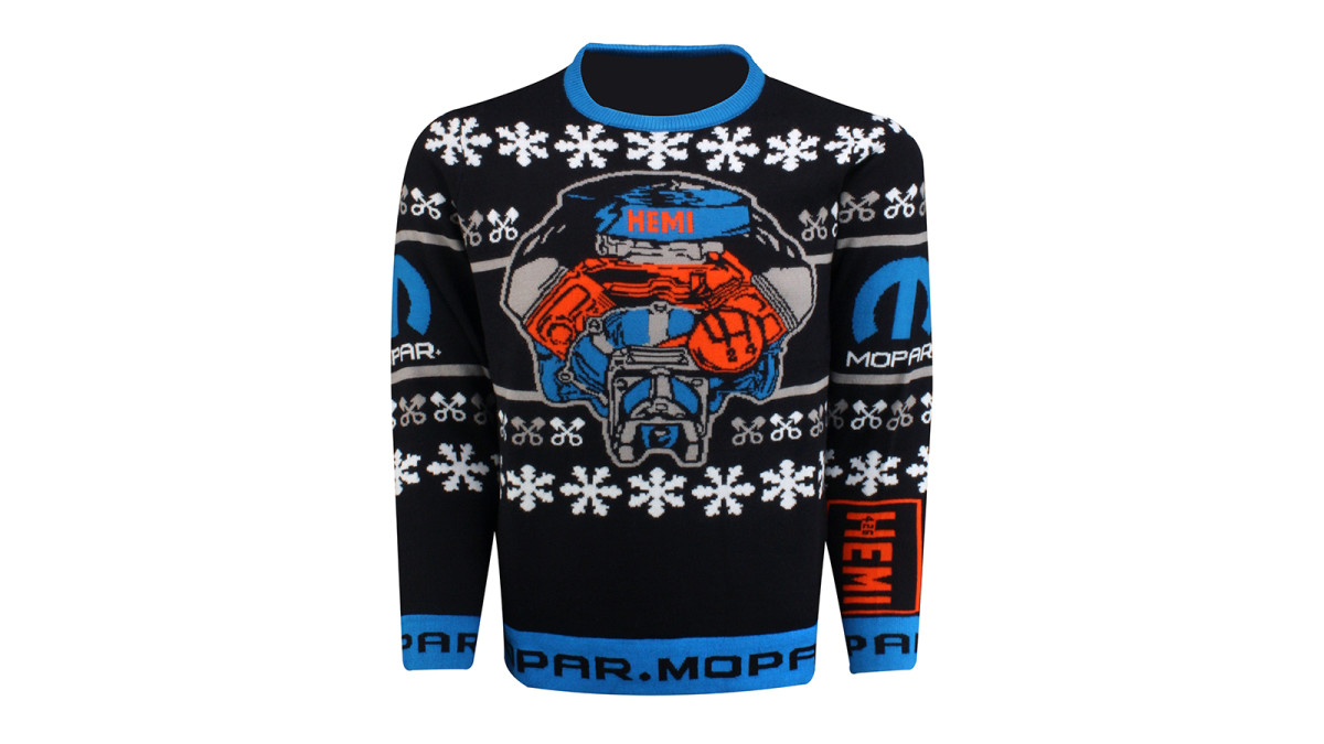 Hemi holiday sweater lets everyone know you re a Mopar fan Autoblog
