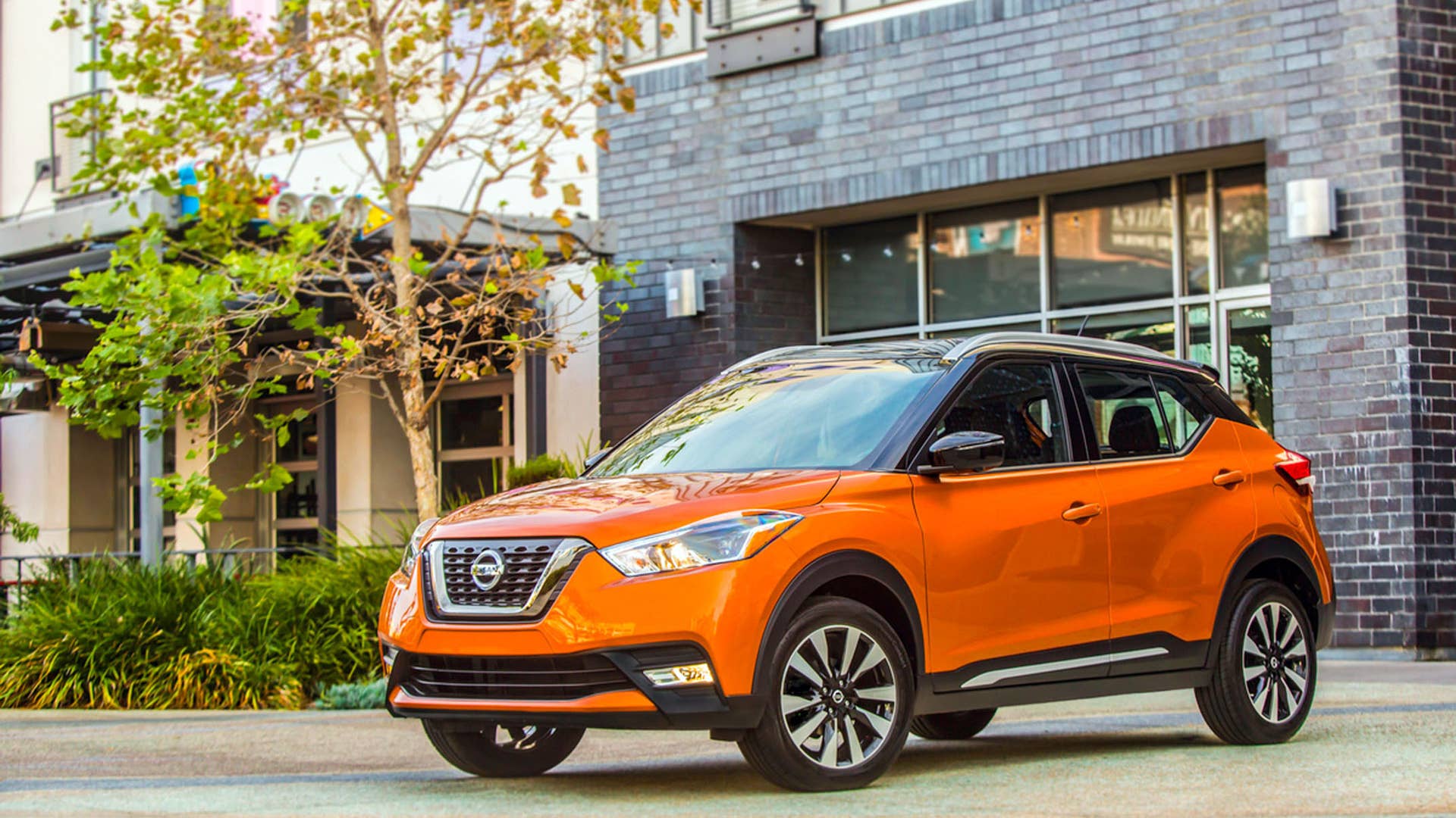 Nissan Kicks review image highlighting the compact crossover profile