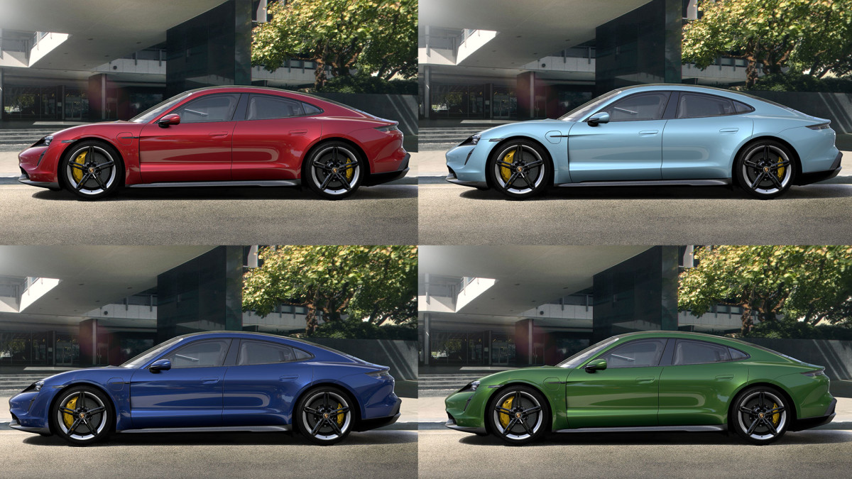 Here are all the 2020 Porsche Taycan paint and interior colors Autoblog