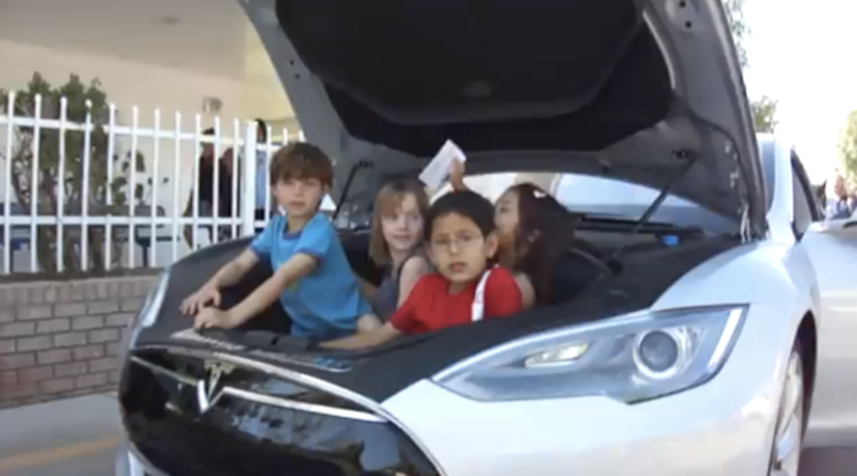 How many kindergarteners can you fit in a Tesla Model S? Autoblog