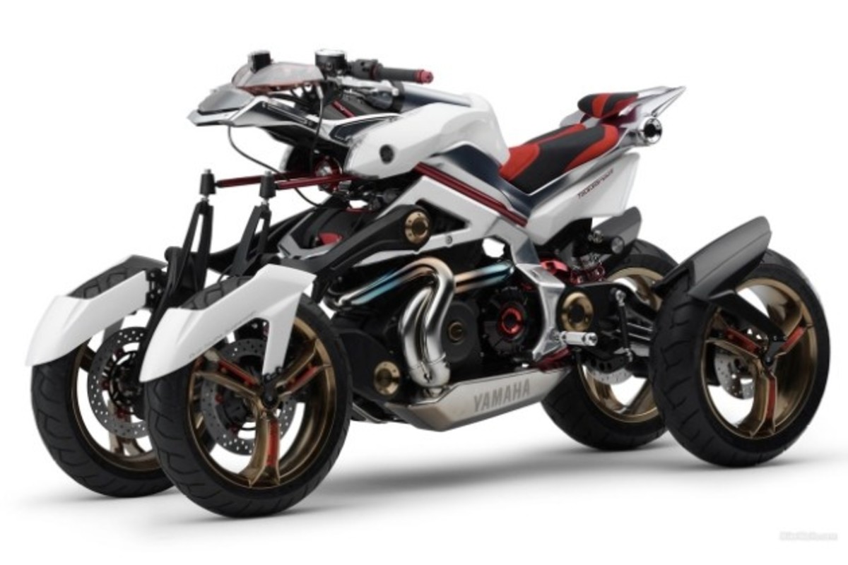 Yamaha Tesseract four wheeled motorcycle in development w video Autoblog