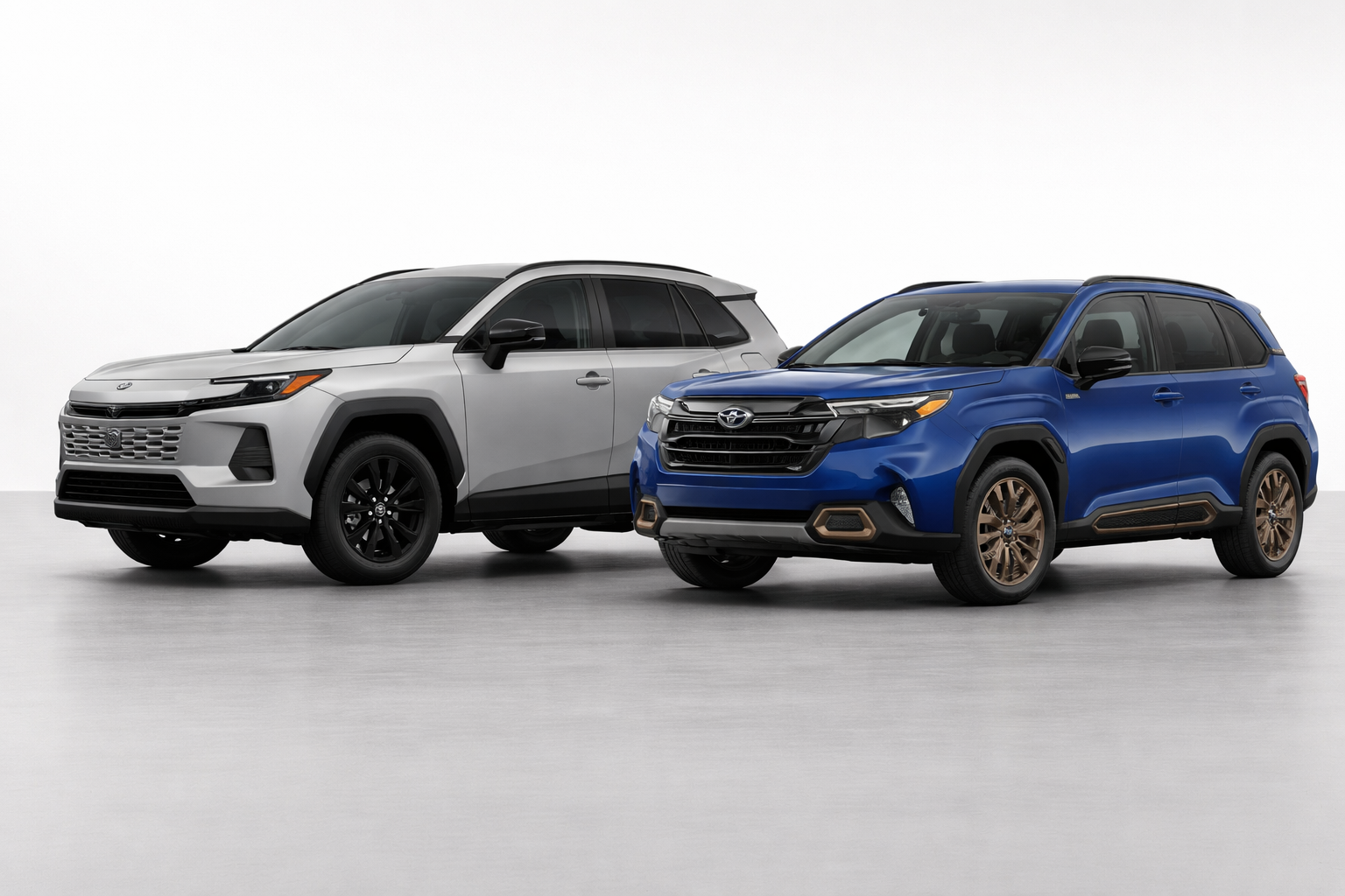 I Drive the Subaru Forester Hybrid Sport and Toyota RAV4 XLE Hybrid Back ...