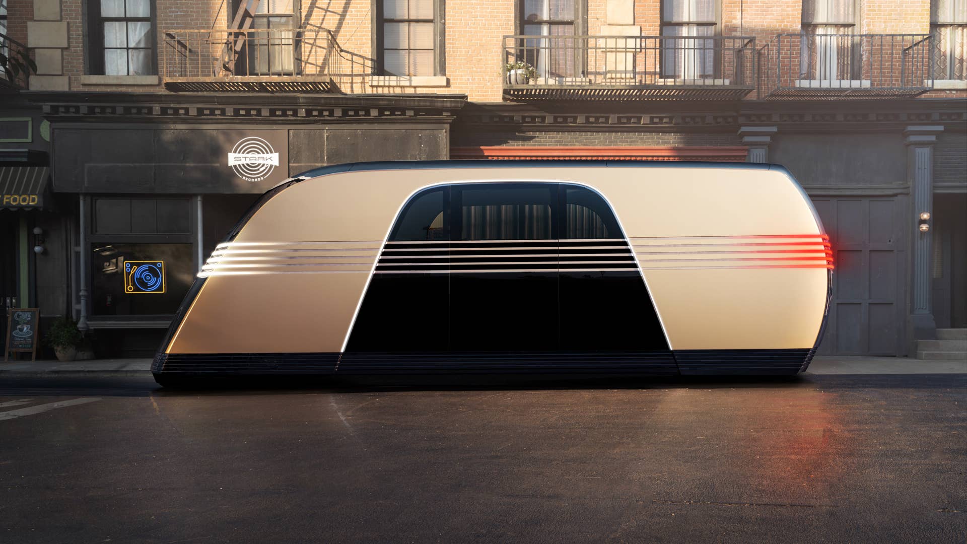 Side view of the Tesla Robovan Concept