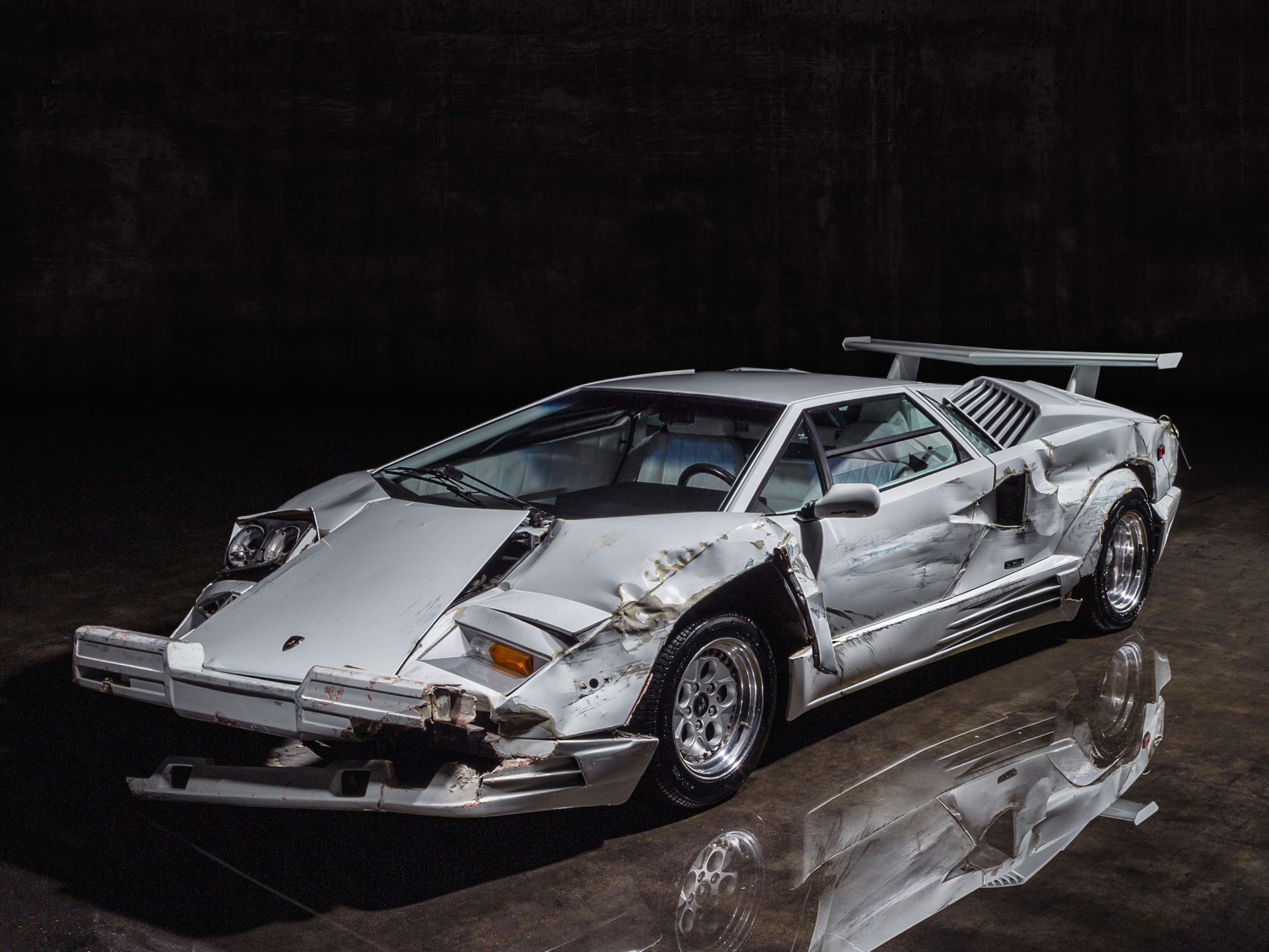 Second, smashed 1989 Lamborghini Countach from 'Wolf of Wall
