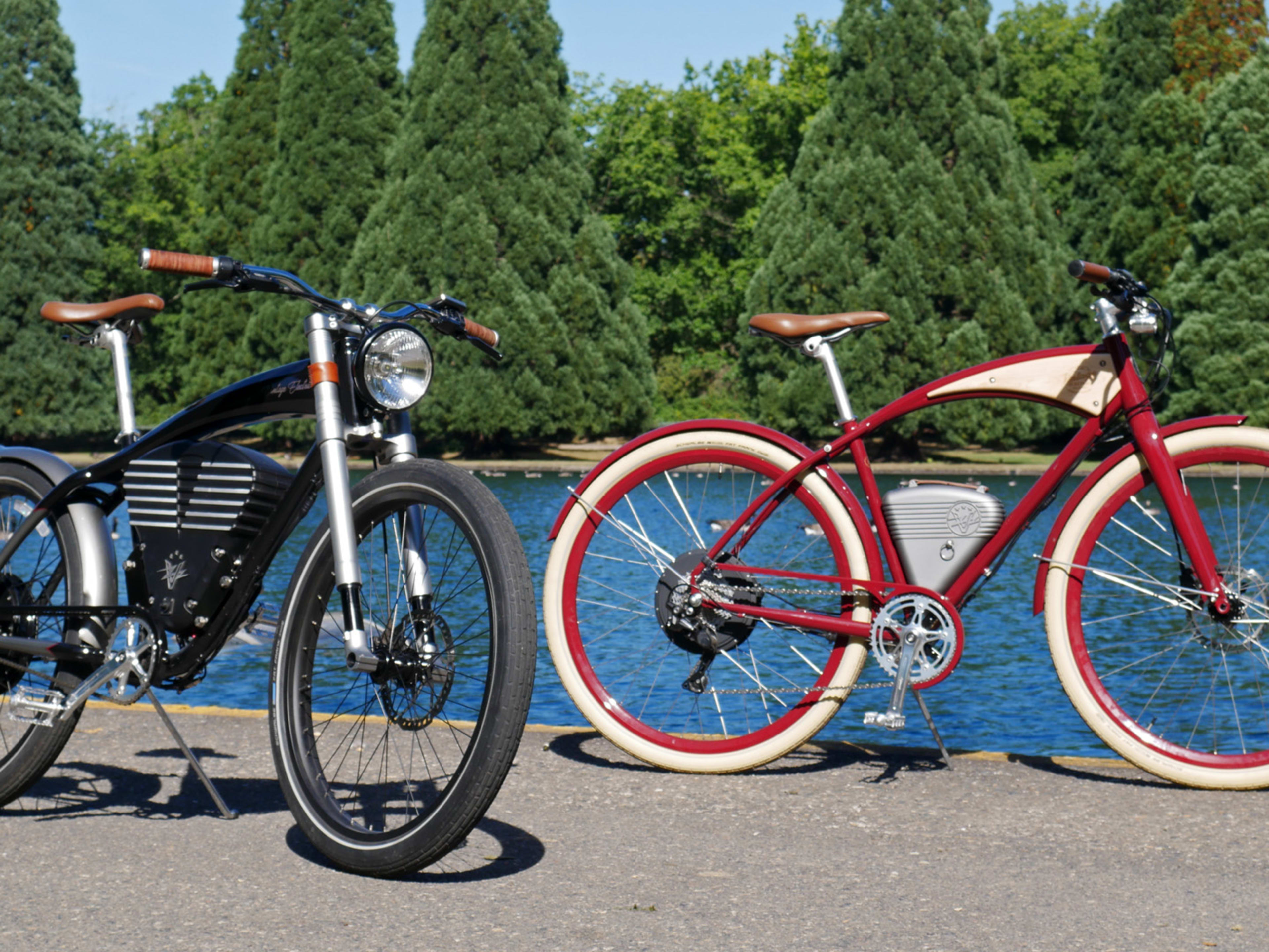 Old Electric Bicycle Mountain Bike Retro Style E Bike Duotts Full - Main Image