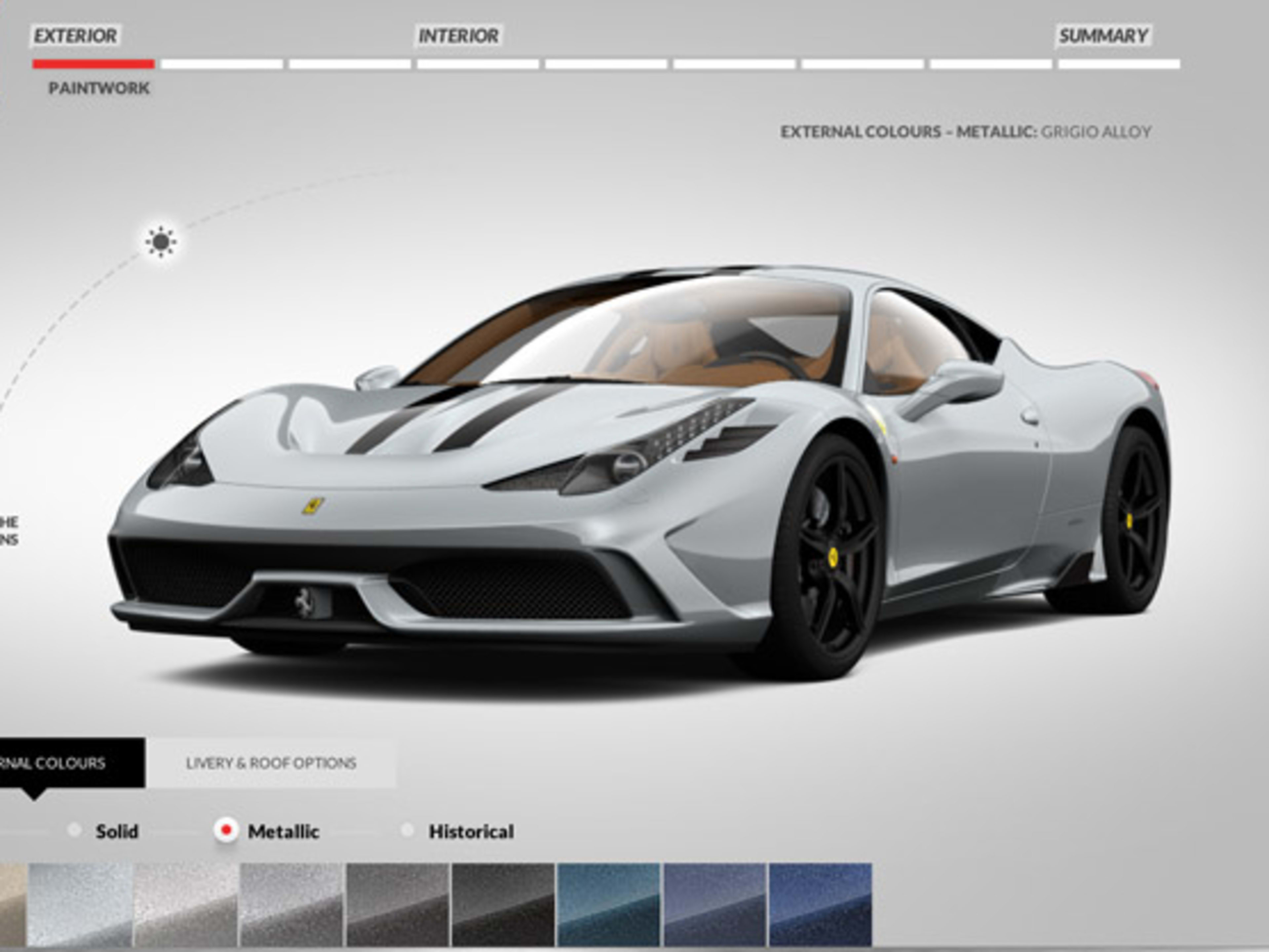Ferrari configurator lets you play 458 Speciale customer
