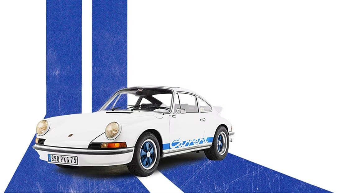 【爆売りセール開催中！】 Porsche 911 Carrera RS 2.7 gets TAG Heuer watch tribute ミニカー