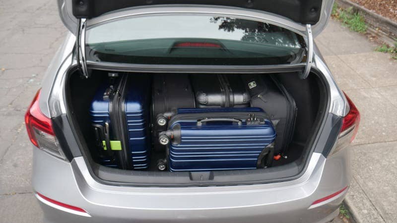 Honda Civic Hatchback luggage test comparing cargo space for bike and luggage