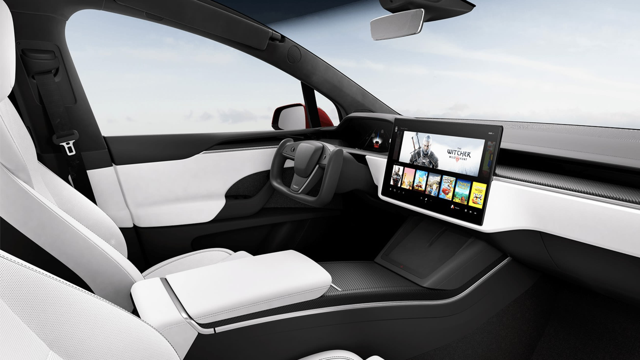 Tesla Model X updated with the same interior as Model S, steering yoke and  all - Autoblog, image size:2510x1412