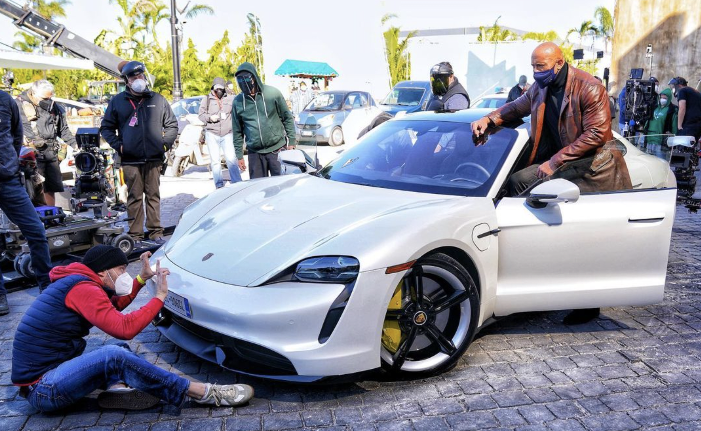 Dwayne 'The Rock' Johnson can't fit in a Porsche Taycan - Autoblog, image size:2352x1446