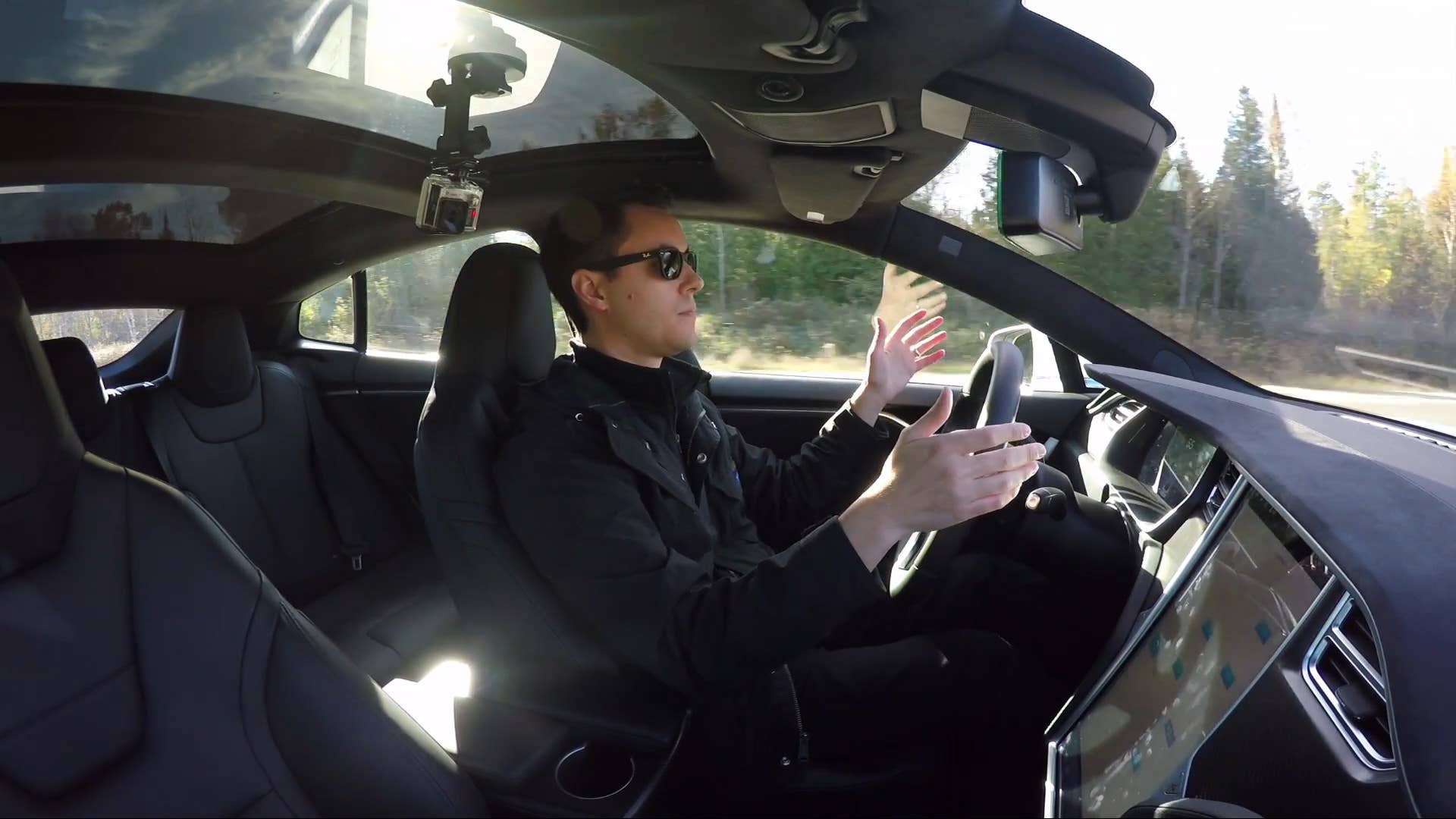 2016 Tesla Model S P90D Autopilot Demo | Autoblog Tech