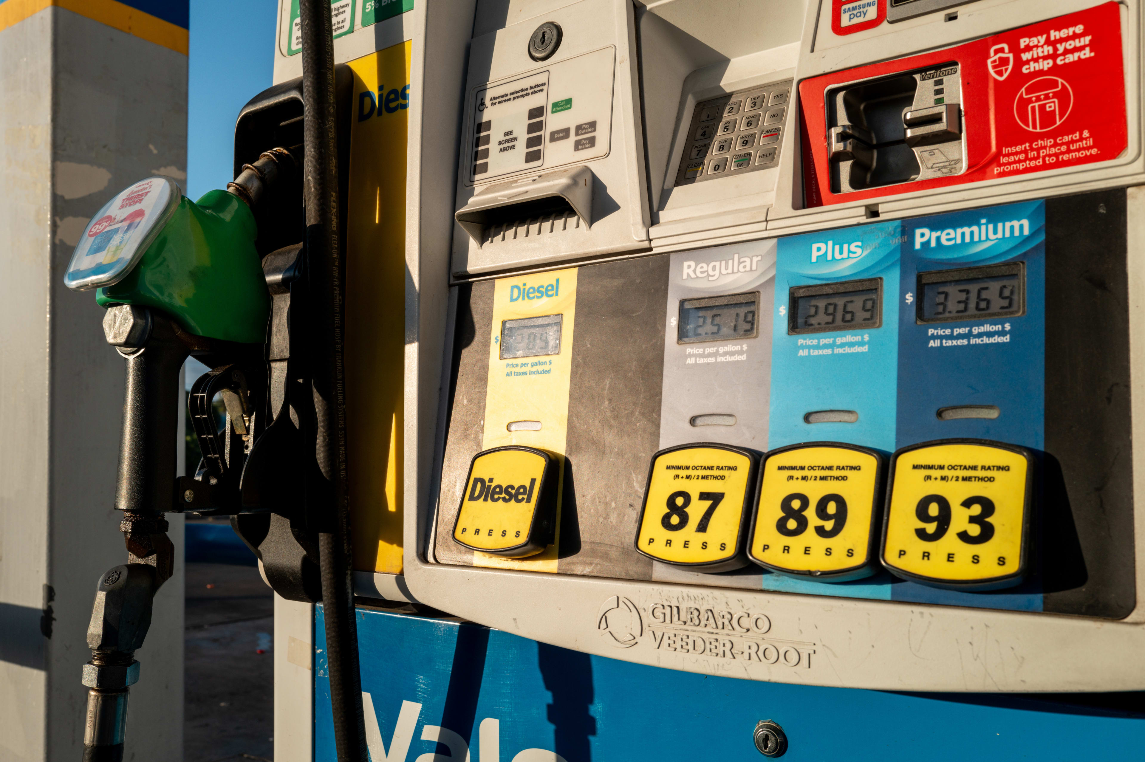 AUSTIN, TEXAS - OCTOBER 22: A Valero gas pump station is seen on October 22, 2024 in Austin, Texas. Valero Energy Corp. is scheduled to release third quarter earnings later this week. (Photo by Brandon Bell/Getty Images)