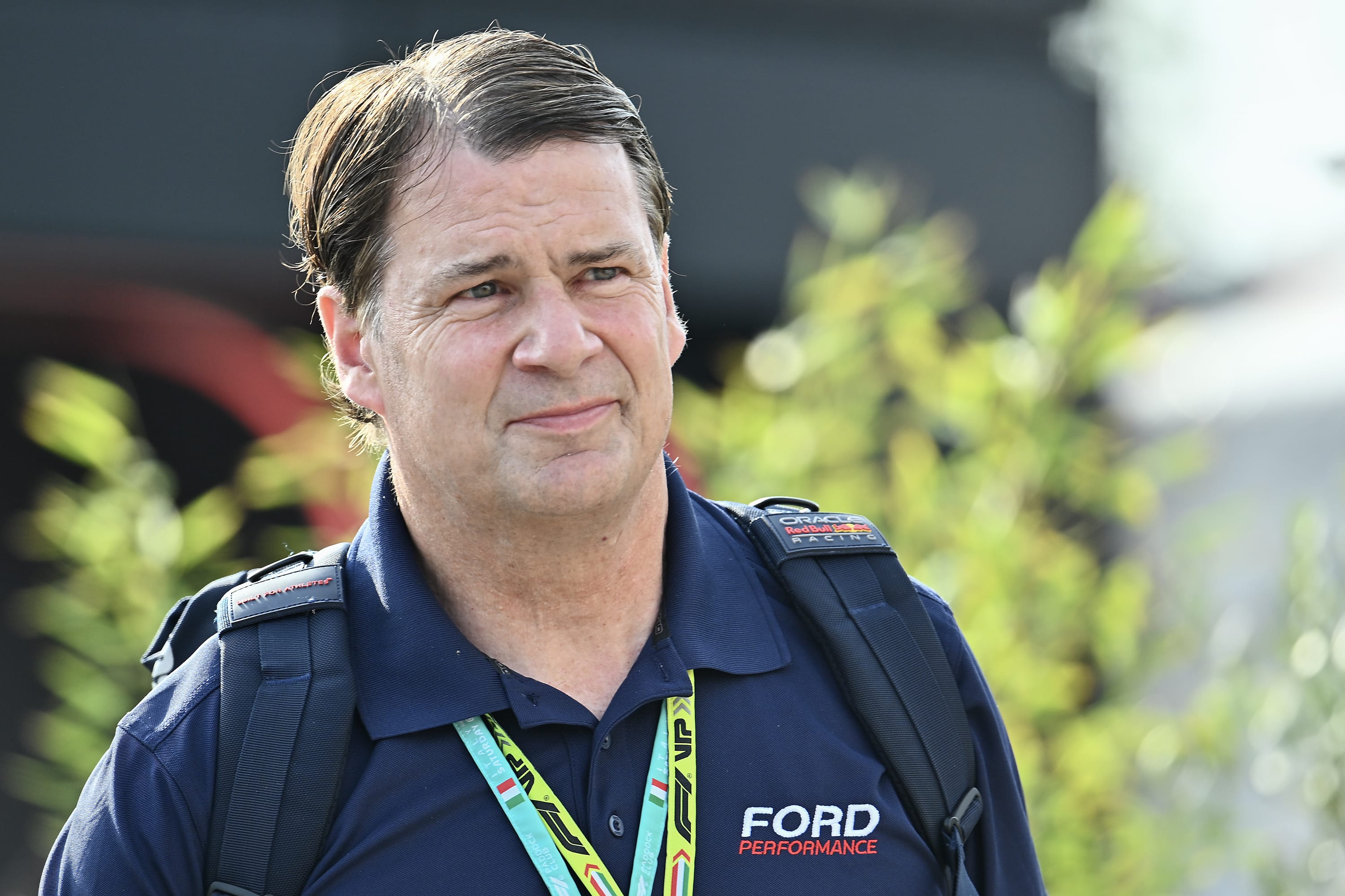 Jim Farley of USA and CEO of Ford Motor Company during qualifying ahead of the F1 Grand Prix of Italy at Autodromo Nazionale Monza on August 31, 2024 in Monza, Italy.