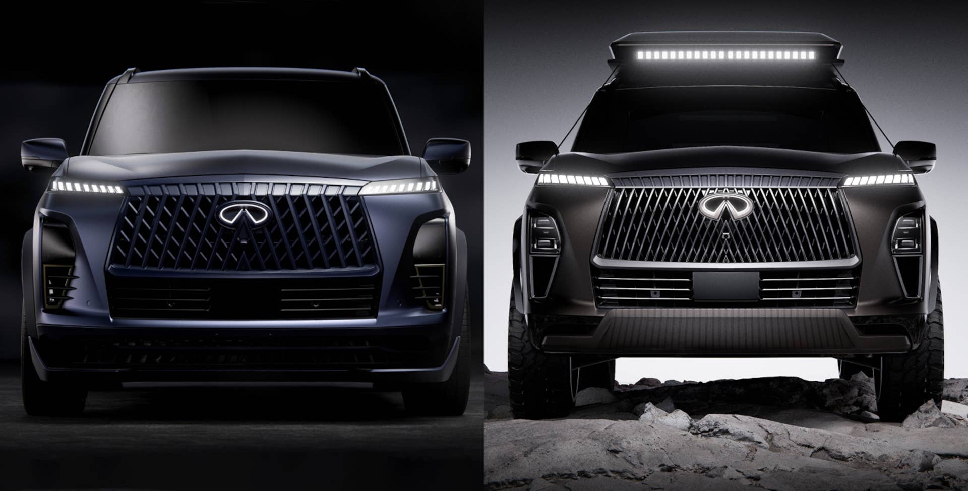 Infiniti Reveals Two QX80 SUVs At Monterey Car Week - One For The Track And One For The Trail