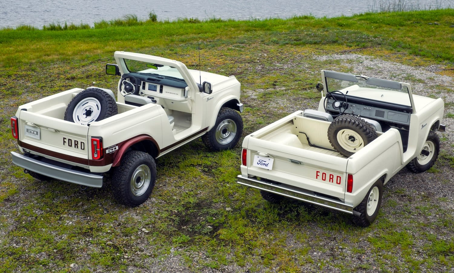 Bronco Roadster Concept side by side with the OG