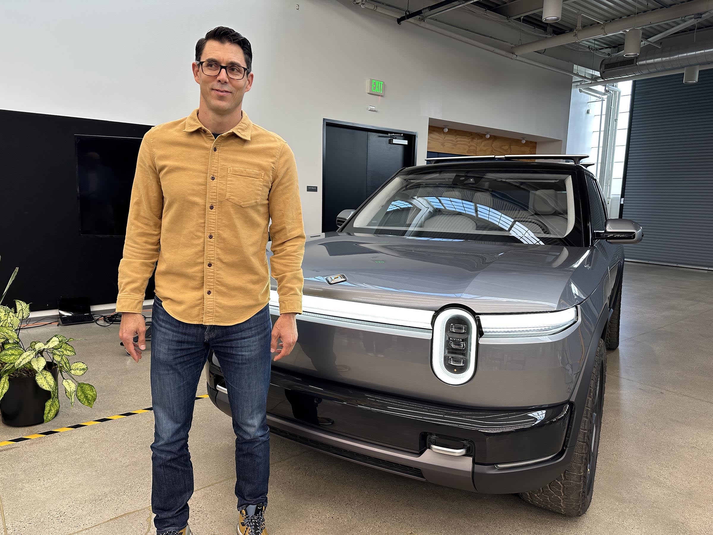 Rivian Mind Robotics startup Focuses on Industrial AI and Factory Automation 3 Rivian CEO RJ Scaringe - at MI Tech Center 10-6-25