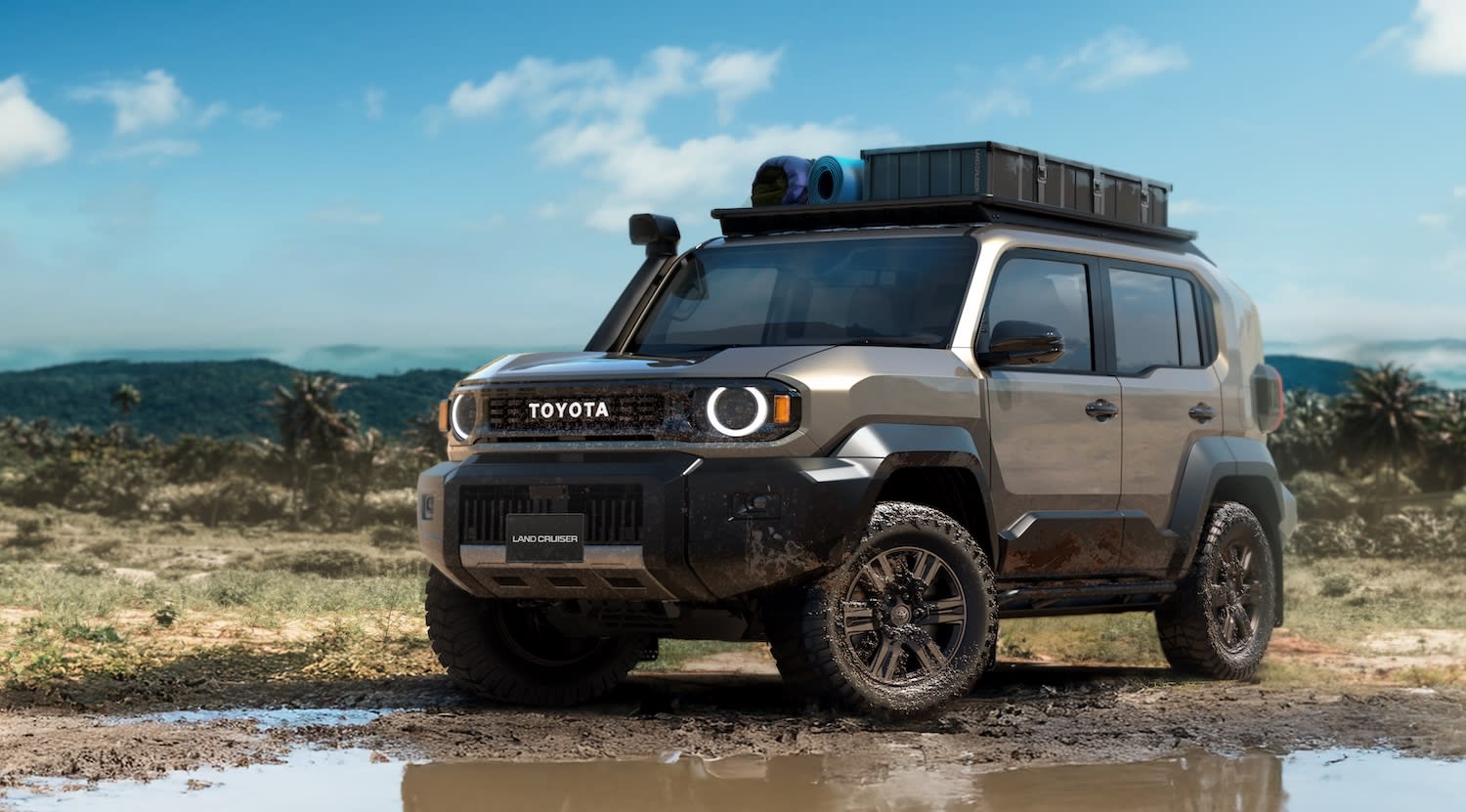 Toyota Land Cruiser FJ Officially Debuts: Retro Design, Modular Bumpers, Built for Off-Road Adventure, Launching Mid-2026 11 Toyota Land Cruiser FJ off-road mud shot