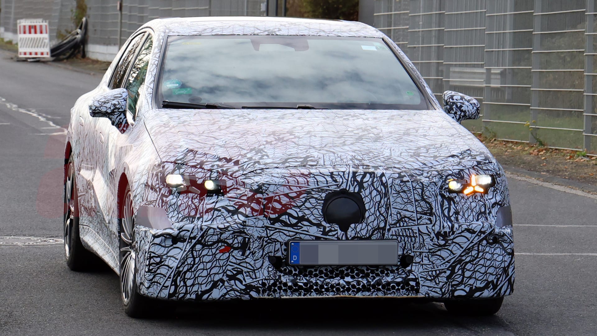 2027 Mercedes-AMG C-Class EV spy shot