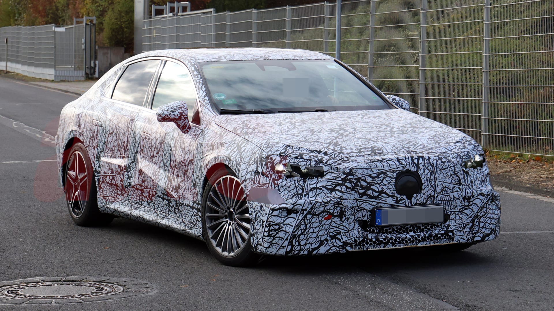 2027 Mercedes-AMG C-Class EV spy shot