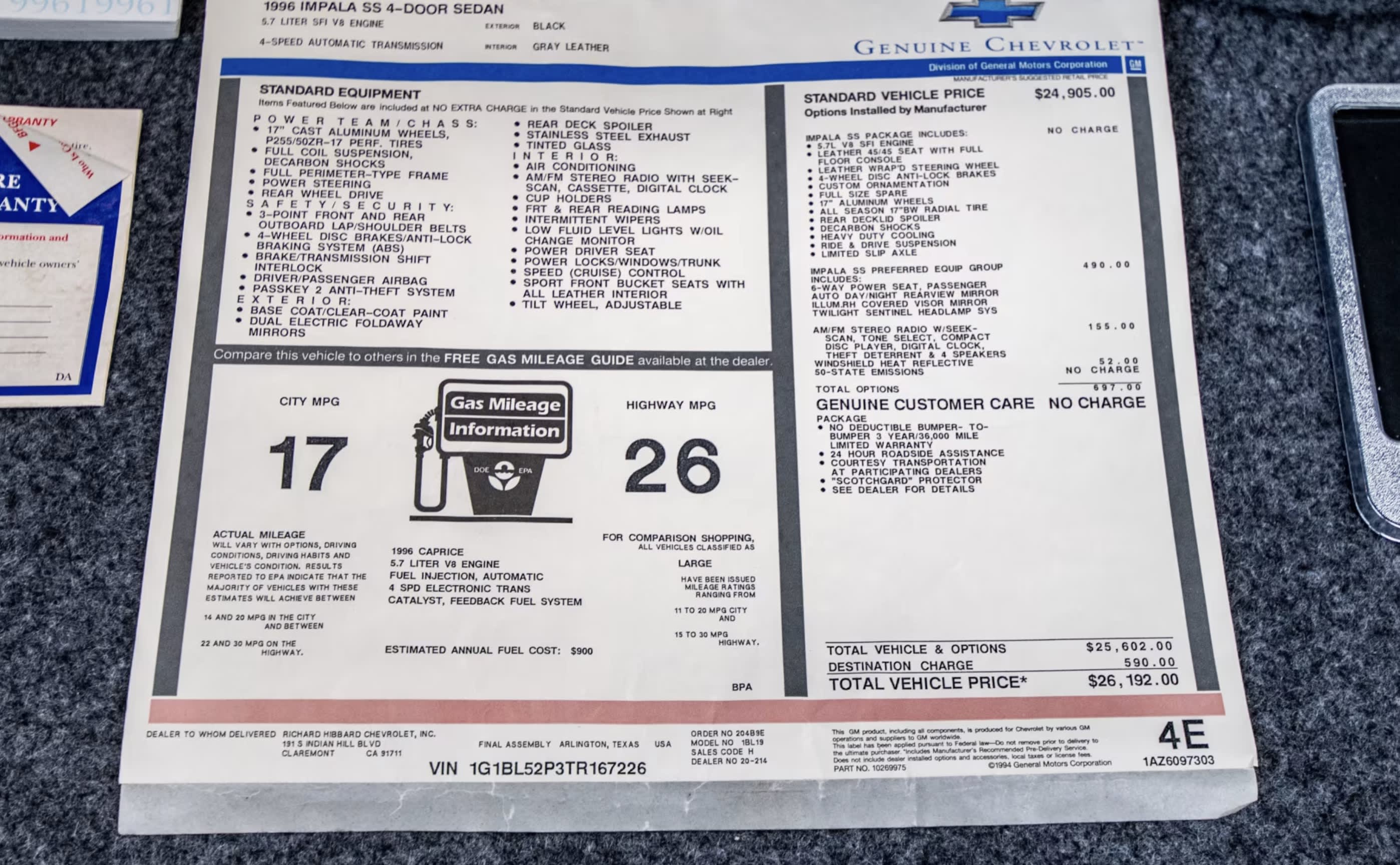 1996 Chevrolet Impala SS