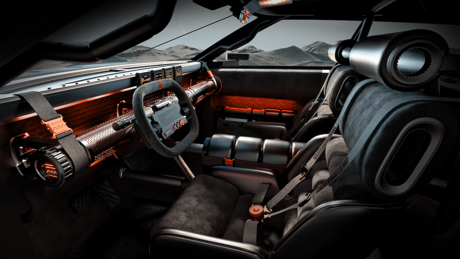 Off-Road Hardware Takes Priority in the Hyundai Crater Concept debut 8 Hyundai Crater Concept front seats interior