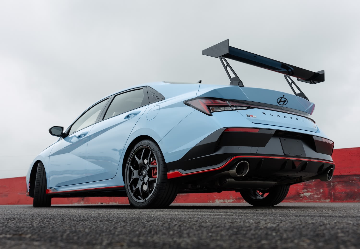 Race-Bred Hyundai Elantra N TCR Edition Specs and US Availability 8 Hyundai Elantra N TCR Edition rear quarter low angle
