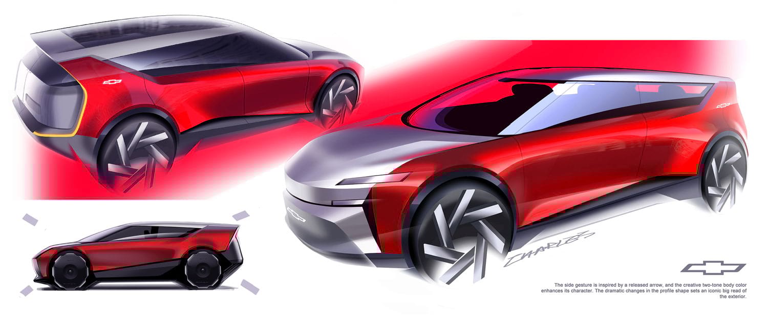 GM China electric crossover design Offers Lessons for America's Conservative EVs 5 GM China Advanced Design studio Chevrolet design sketch