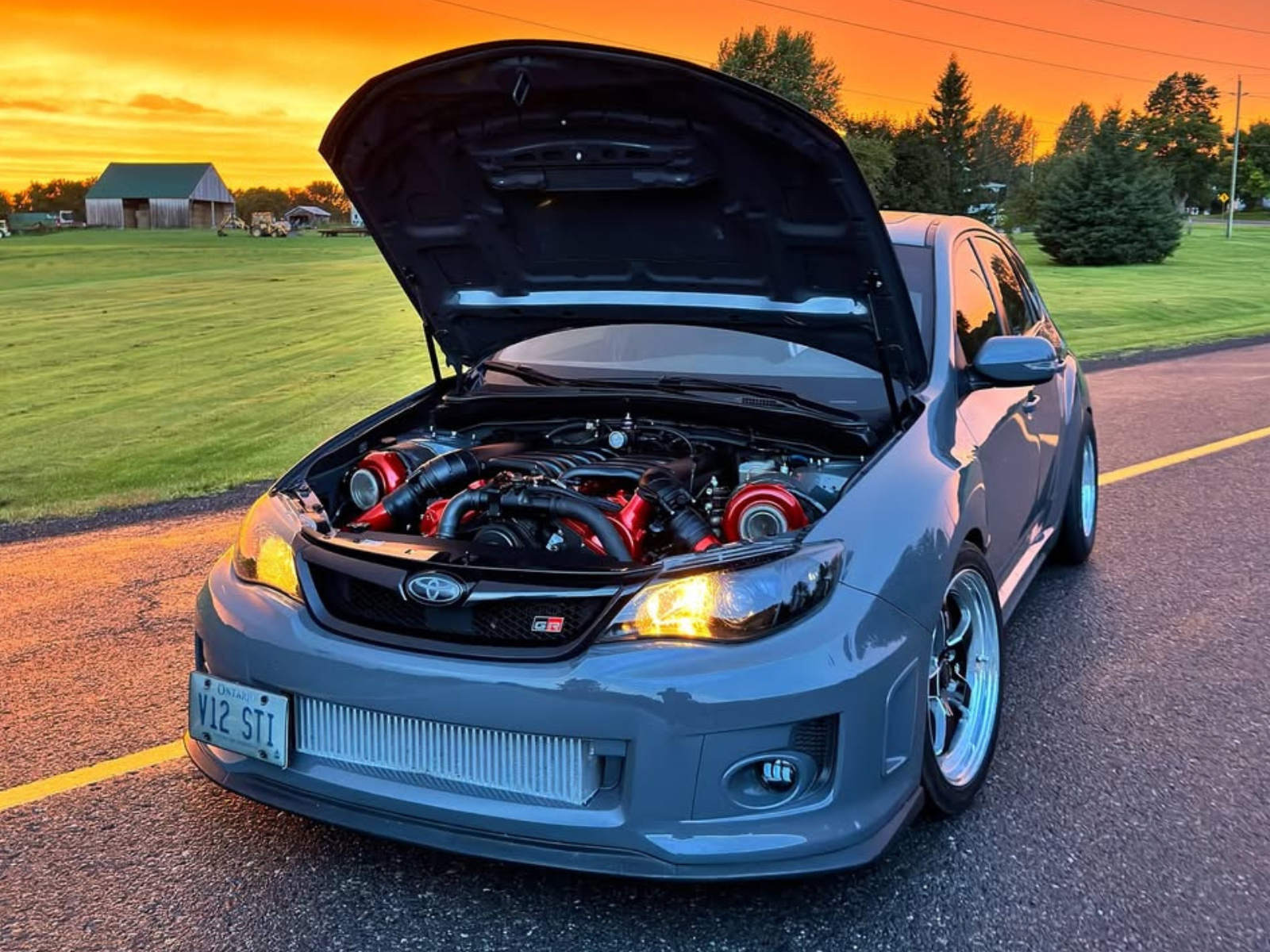 This 1,000-HP Subaru WRX STI Hides a Toyota V12 Secret Laced with BMW -  Autoblog, image size:1600x1200