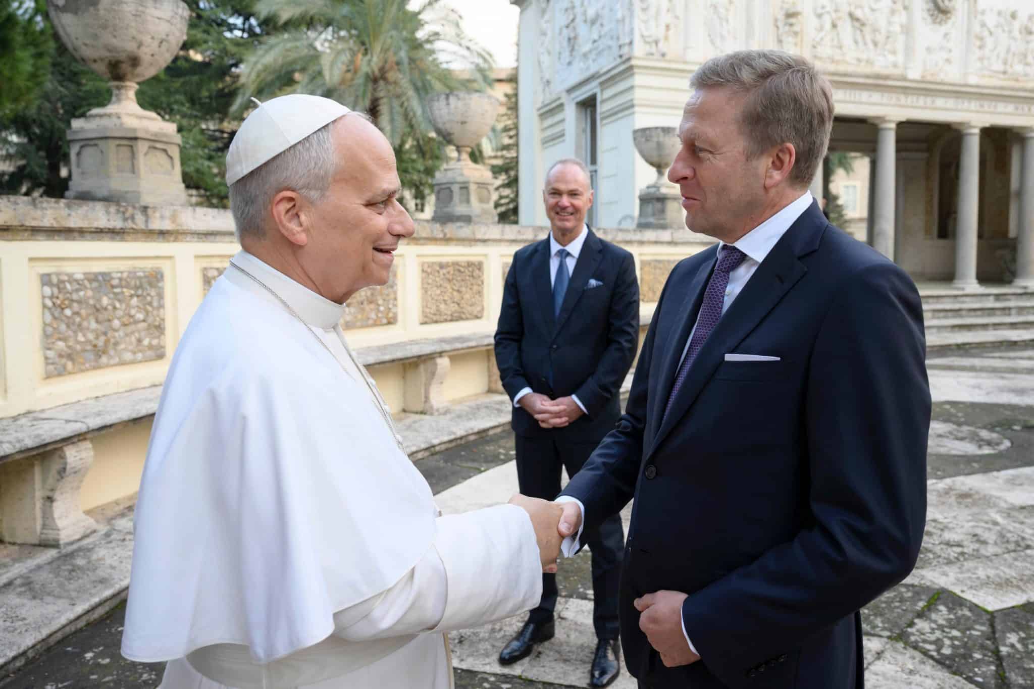 bmw ceo oliver zipse and pope leo xiv 1