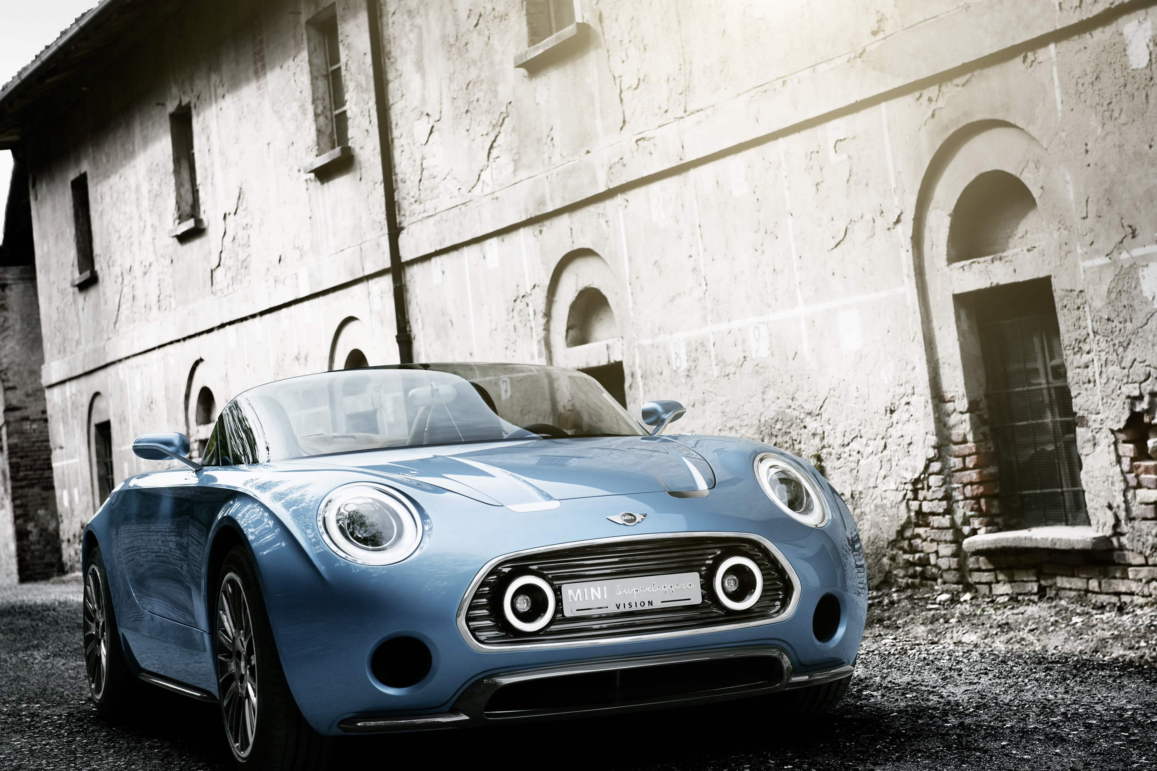 MINI Superleggera Vision cancelled Due to Model Complexity and Margin Anxiety at BMW 6 MINI Superleggera Vision Concept front 3/4 closeup