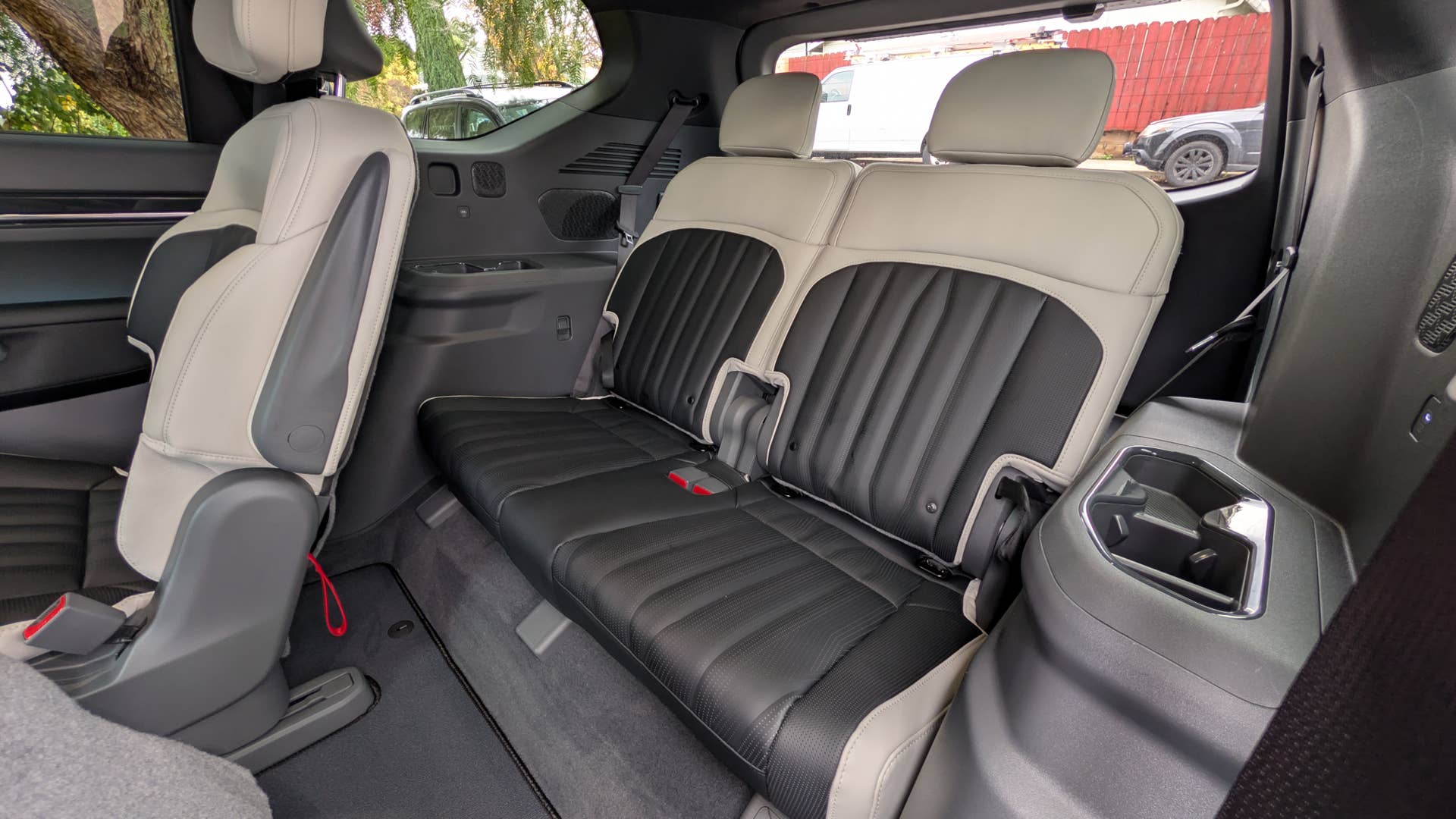 The third row seats of the 2026 Kia EV9 GT-Line Long Range AWD