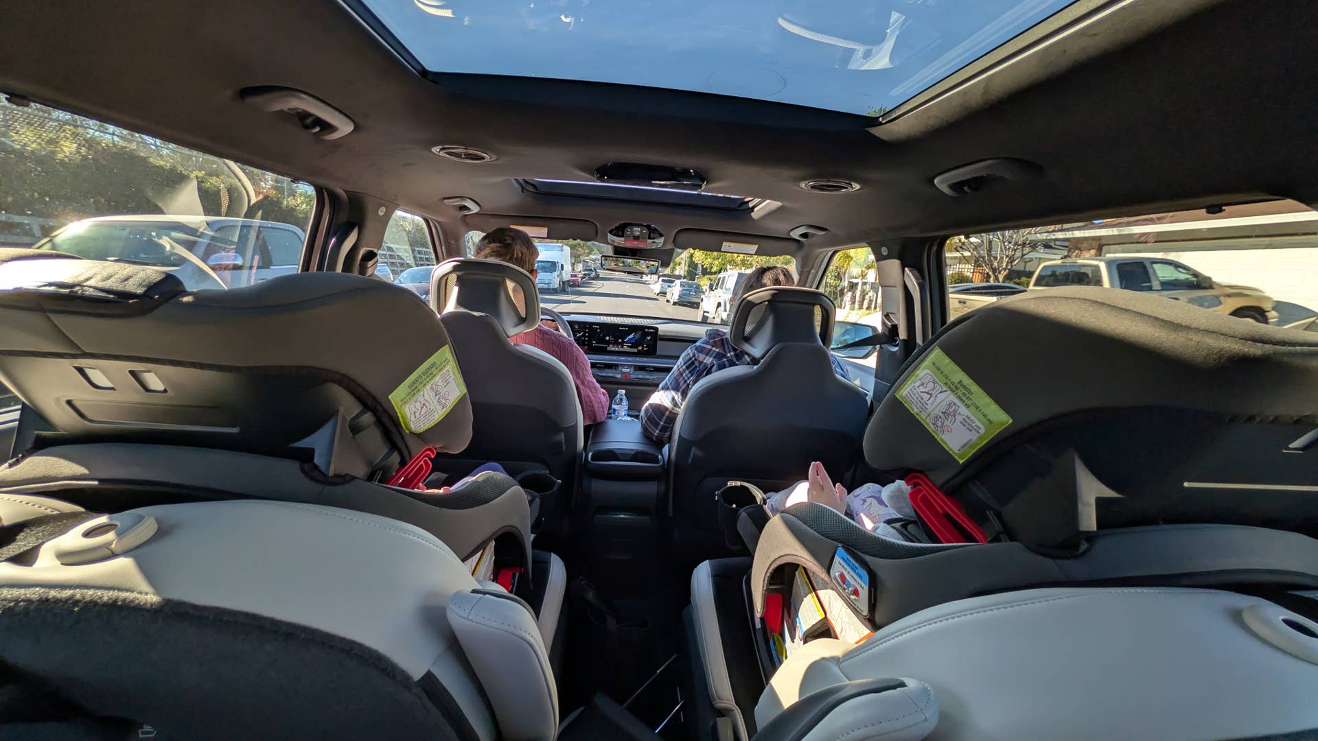 The POV from the third row of the 2026 Kia EV9 GT-Line Long Range AWD
